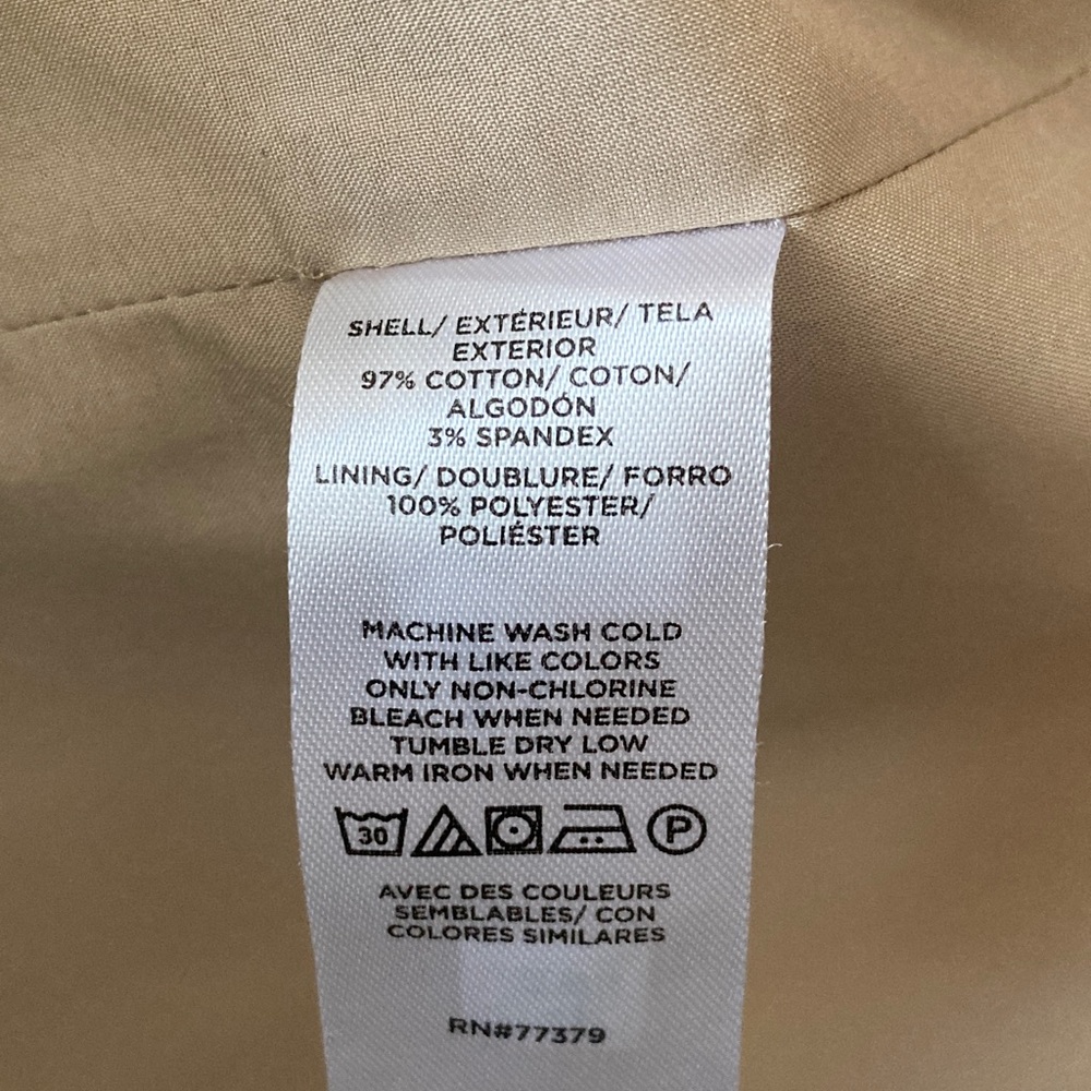 Tan Cape Jacket ,Poncho! Belted,Size -XS/S, lined, 97% cotton, 3% spandex - Picture 10 of 11